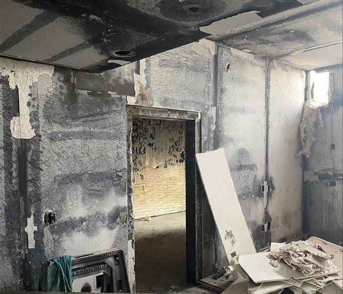 The results of a devastating interior fire.