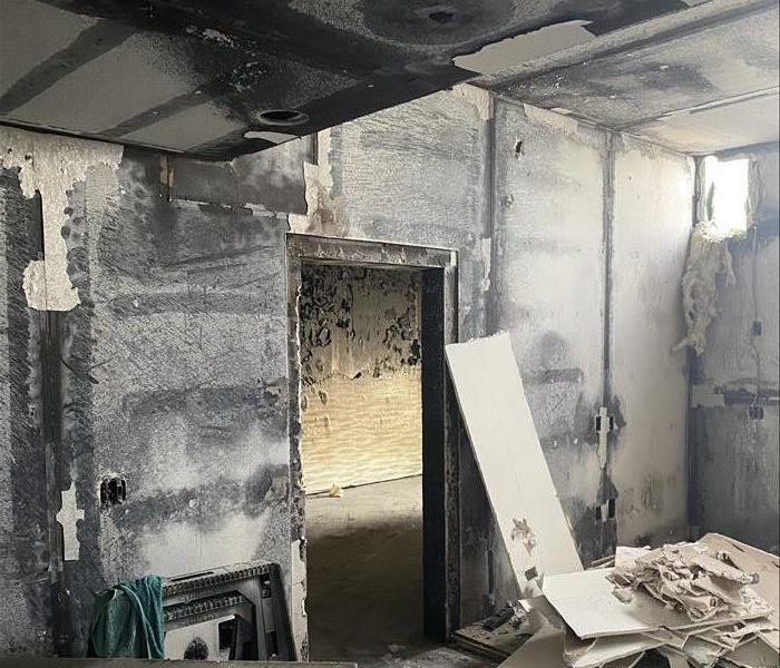 The results of interior fire damage